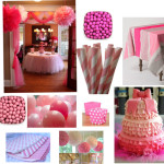 a princess party in pink(s) and gray