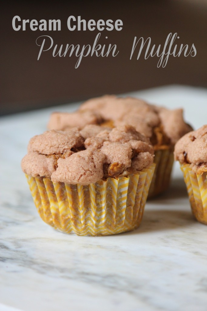 cream cheese filled pumpkin muffins - Life in the Green House