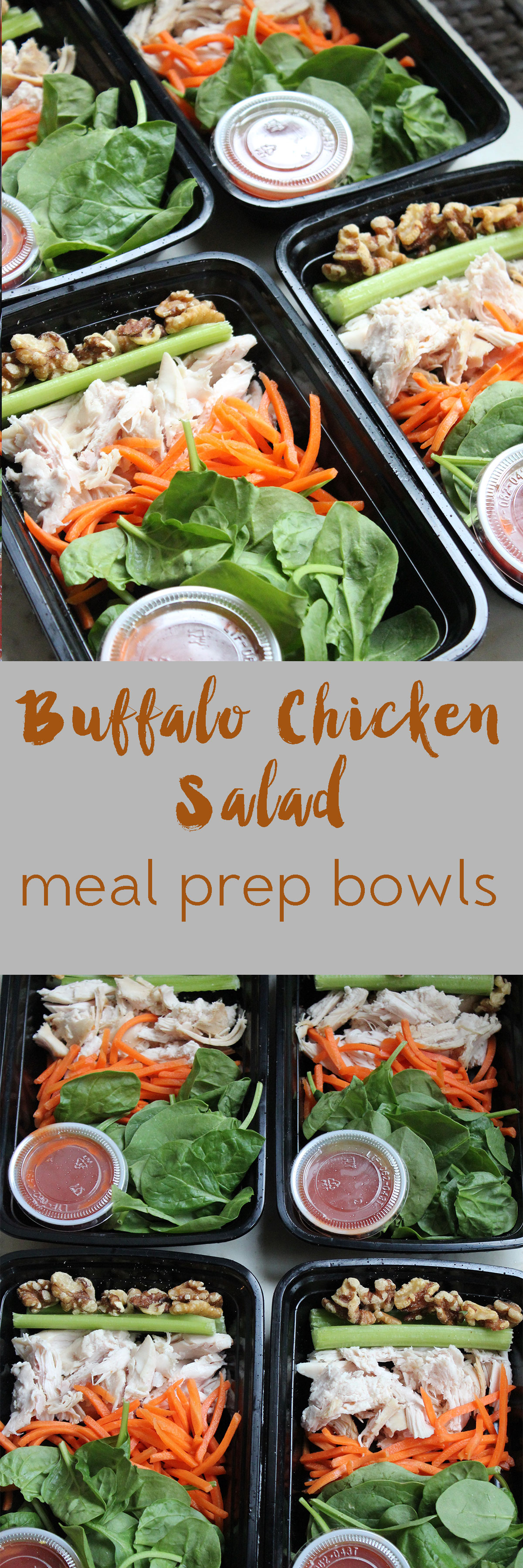 meal prep monday: buffalo chicken salads - Life in the Green House